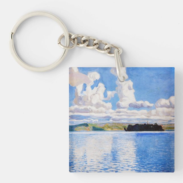 Akseli Gallen-Kallela - Cloud Towers Key Ring (Front)