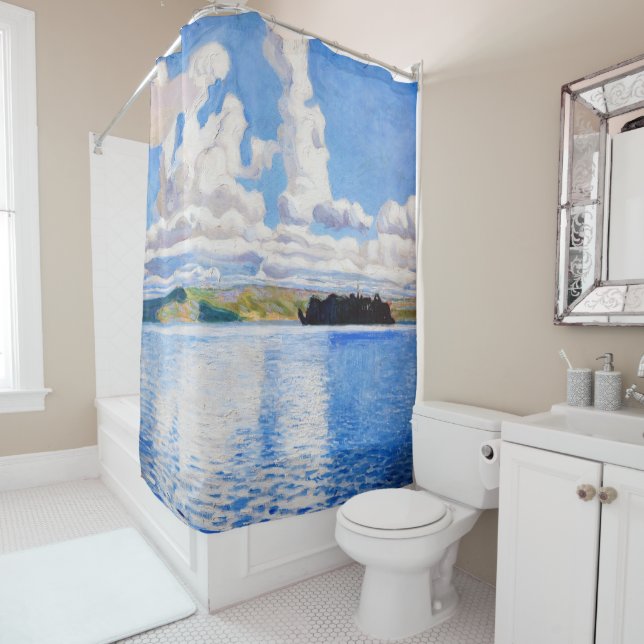 Akseli Gallen-Kallela - Cloud Towers Shower Curtain (In Situ)