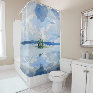 Akseli Gallen-Kallela - Clouds above a Lake Shower Curtain