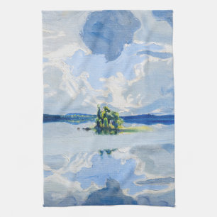 Akseli Gallen-Kallela - Clouds above a Lake Tea Towel