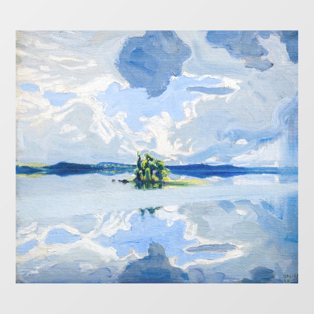 Akseli Gallen-Kallela - Clouds above a Lake Window Cling (Sheet)
