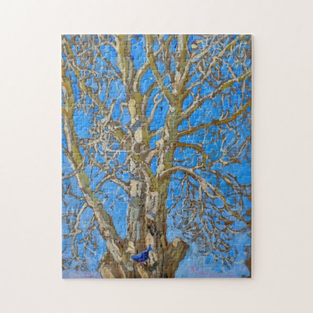 Akseli Gallen-Kallela - Crack Willow and Blue Bird Jigsaw Puzzle (Vertical)