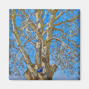 Akseli Gallen-Kallela - Crack Willow and Blue Bird Magnet