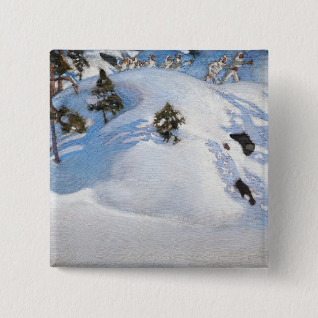 Akseli Gallen-Kallela - February Vision 15 Cm Square Badge (Front)