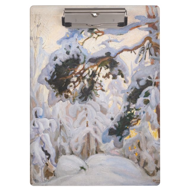 Akseli Gallen-Kallela - Forest in Winter Clipboard (Front)