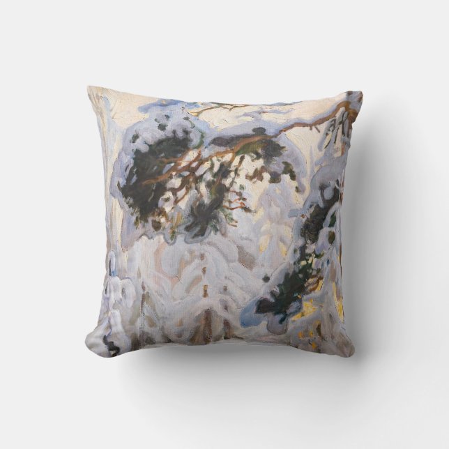 Akseli Gallen-Kallela - Forest in Winter Cushion (Front)