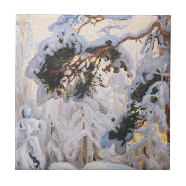 Akseli Gallen-Kallela - Forest in Winter Tile (Front)