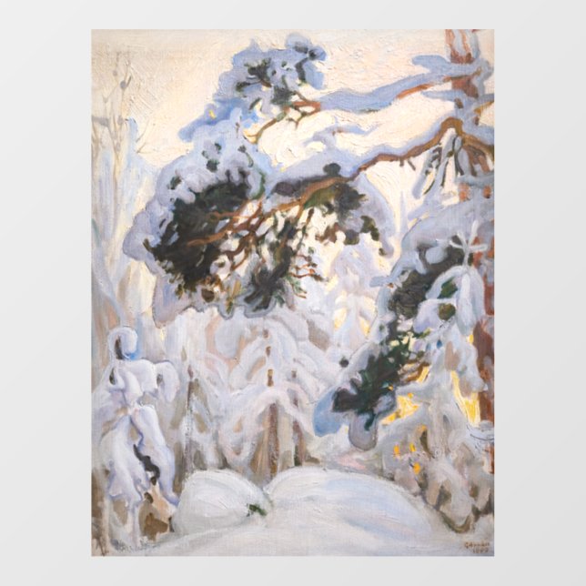 Akseli Gallen-Kallela - Forest in Winter Window Cling (Sheet)