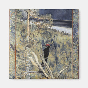 Akseli Gallen-Kallela - Great Black Woodpecker Magnet