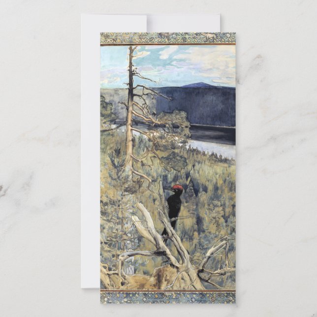 Akseli Gallen-Kallela - Great Black Woodpecker Thank You Card (Front)