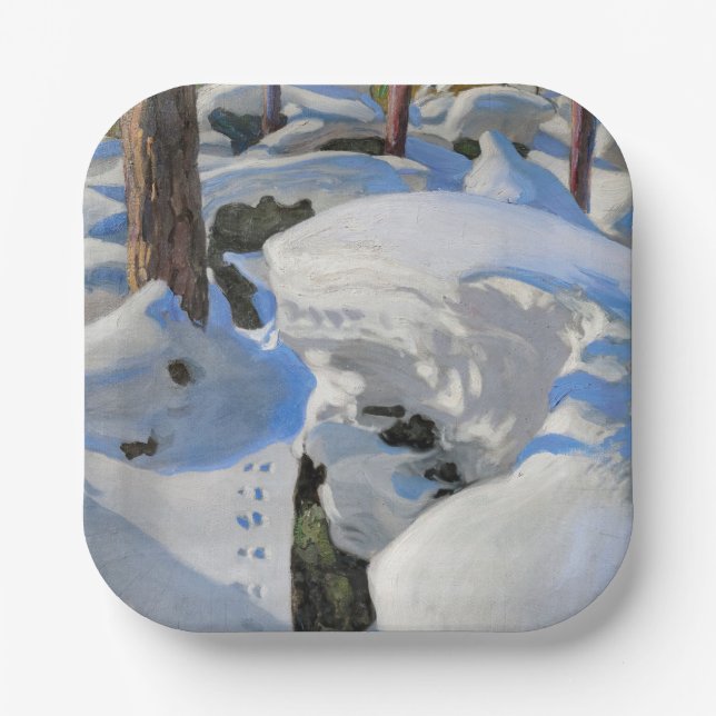 Akseli Gallen-Kallela - Lair of the Lynx Paper Plate (Front)