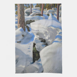 Akseli Gallen-Kallela - Lair of the Lynx Tea Towel