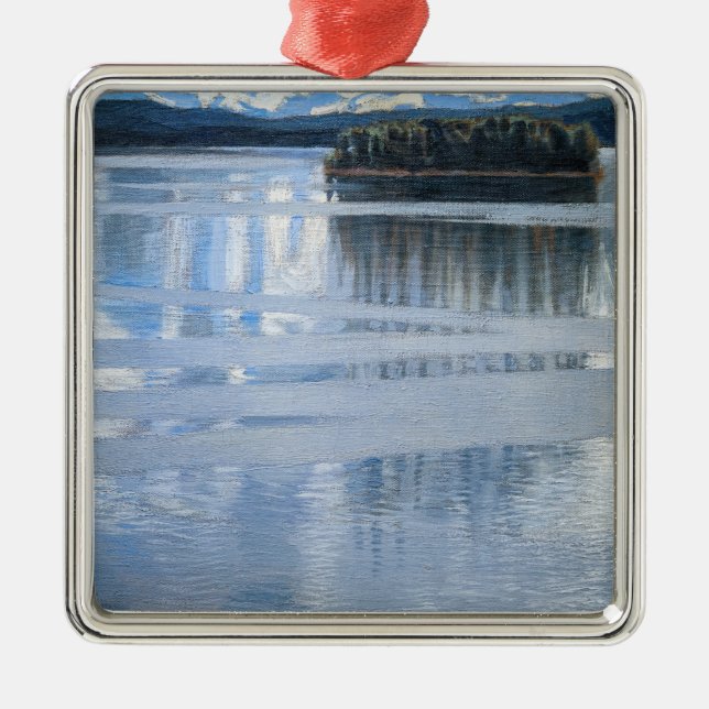 Akseli Gallen-Kallela - Lake Keitele Metal Tree Decoration (Front)