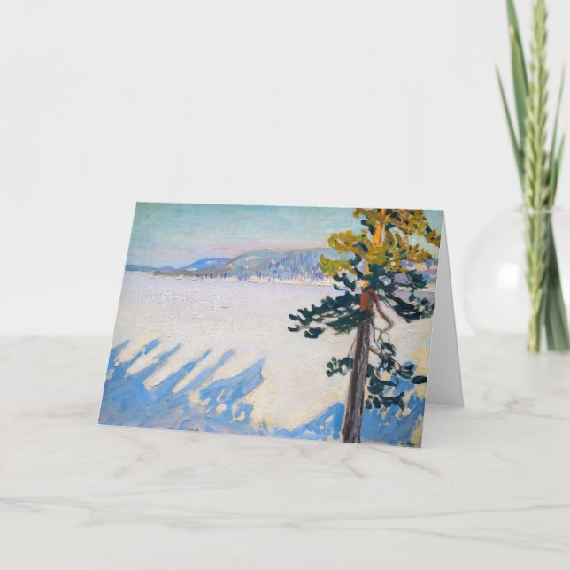 Akseli Gallen-Kallela - Lake Ruovesi in Winter Card (Front)