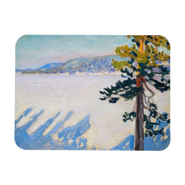 Akseli Gallen-Kallela - Lake Ruovesi in Winter Magnet (Horizontal)