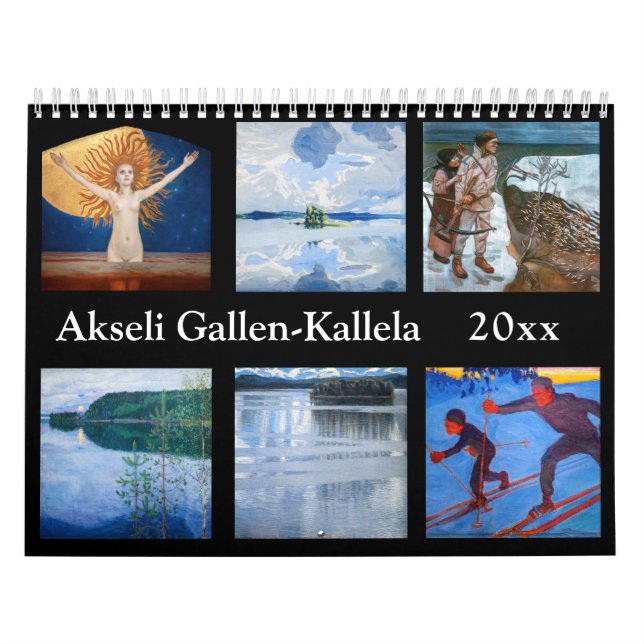Akseli Gallen-Kallela Masterpieces Calendar (Cover)