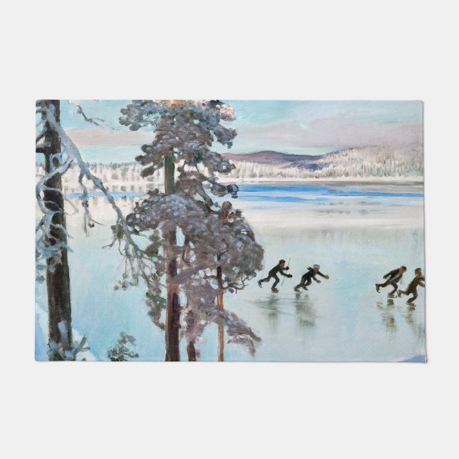 Akseli Gallen-Kallela - Skaters near Kalela Shore Doormat (Front)