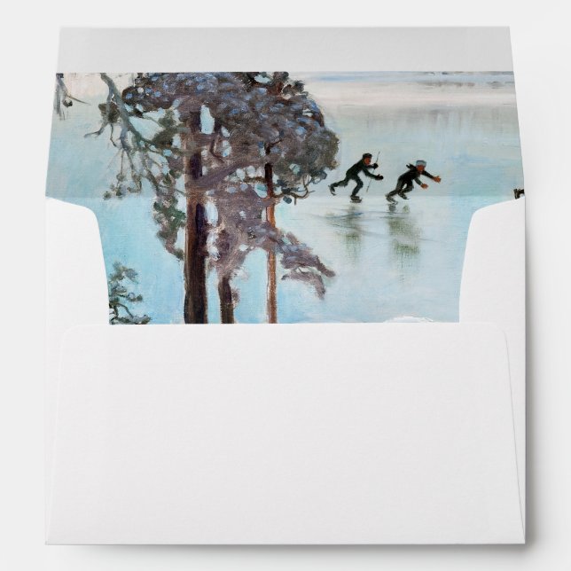 Akseli Gallen-Kallela - Skaters near Kalela Shore Envelope (Back (Bottom))