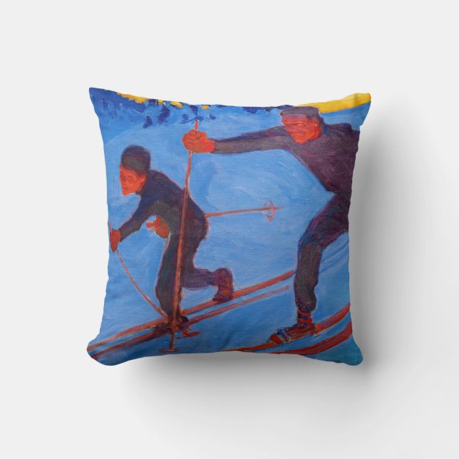 Akseli Gallen-Kallela - Skiers Cushion (Front)
