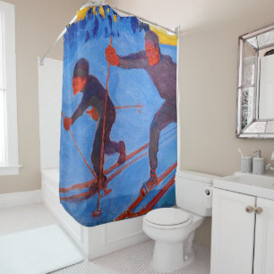 Akseli Gallen-Kallela - Skiers Shower Curtain