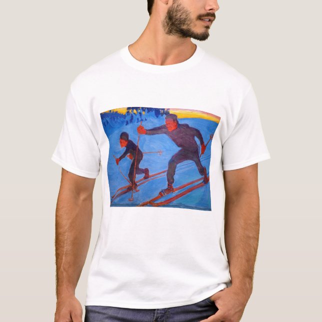 Akseli Gallen-Kallela - Skiers T-Shirt (Front)