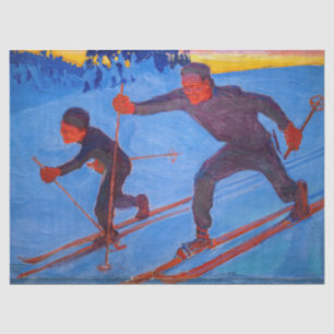 Akseli Gallen-Kallela - Skiers Tissue Paper