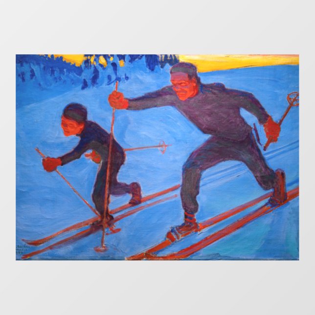 Akseli Gallen-Kallela - Skiers Window Cling (Sheet)