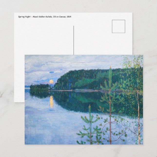 Akseli Gallen-Kallela - Spring Night Postcard (Front/Back)