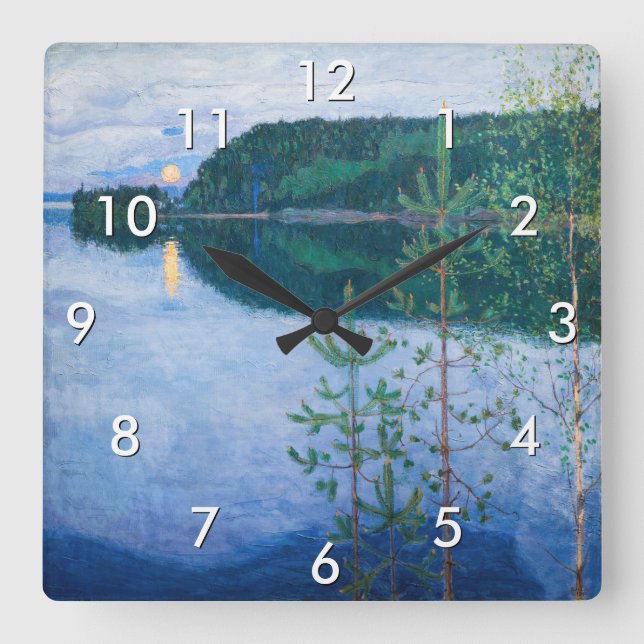 Akseli Gallen-Kallela - Spring Night Square Wall Clock (Front)
