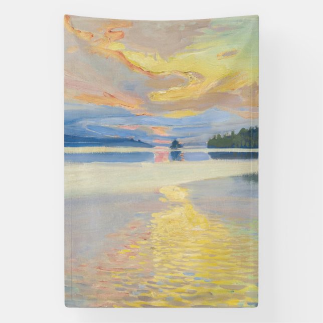 Akseli Gallen-Kallela - Sunset over Lake Ruovesi Banner (Vertical)