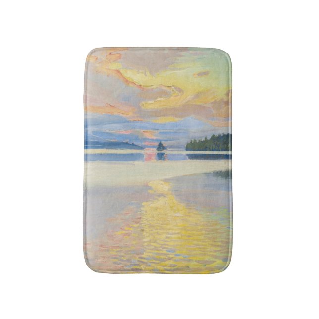 Akseli Gallen-Kallela - Sunset over Lake Ruovesi Bath Mat (Front Vertical)
