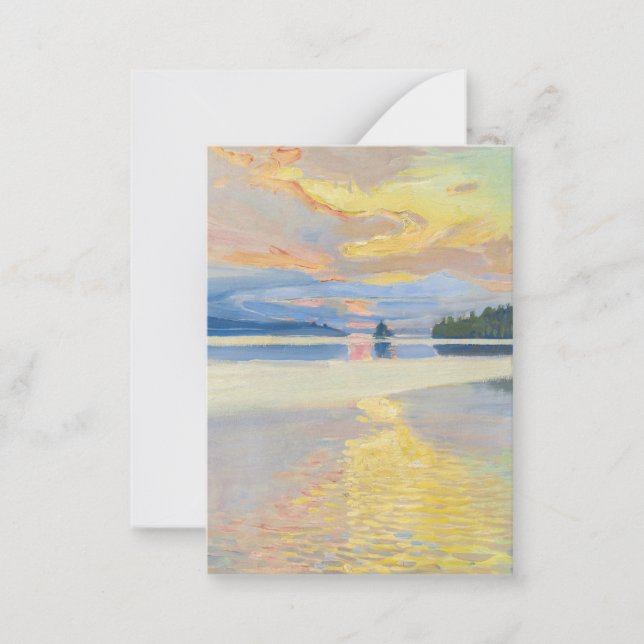 Akseli Gallen-Kallela - Sunset over Lake Ruovesi Card (Front)