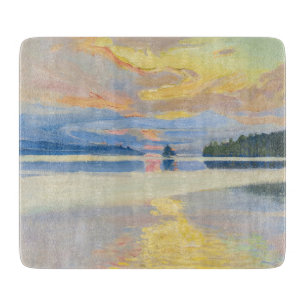 Akseli Gallen-Kallela - Sunset over Lake Ruovesi Cutting Board