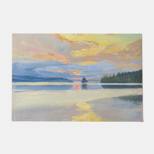 Akseli Gallen-Kallela - Sunset over Lake Ruovesi Doormat (Front)