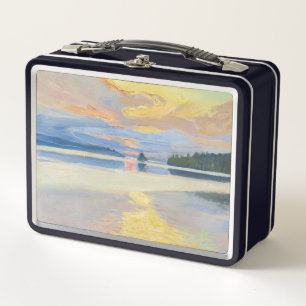 Akseli Gallen-Kallela - Sunset over Lake Ruovesi Metal Lunch Box