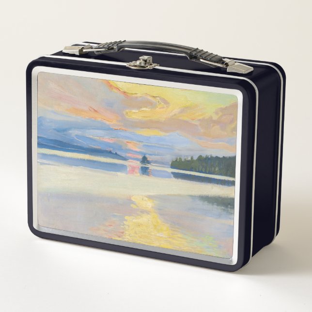 Akseli Gallen-Kallela - Sunset over Lake Ruovesi Metal Lunch Box (Front)
