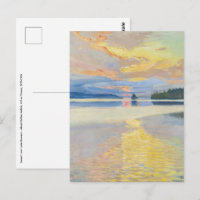 Akseli Gallen-Kallela - Sunset over Lake Ruovesi