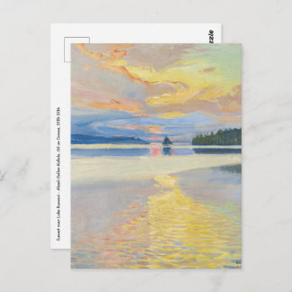 Akseli Gallen-Kallela - Sunset over Lake Ruovesi Postcard