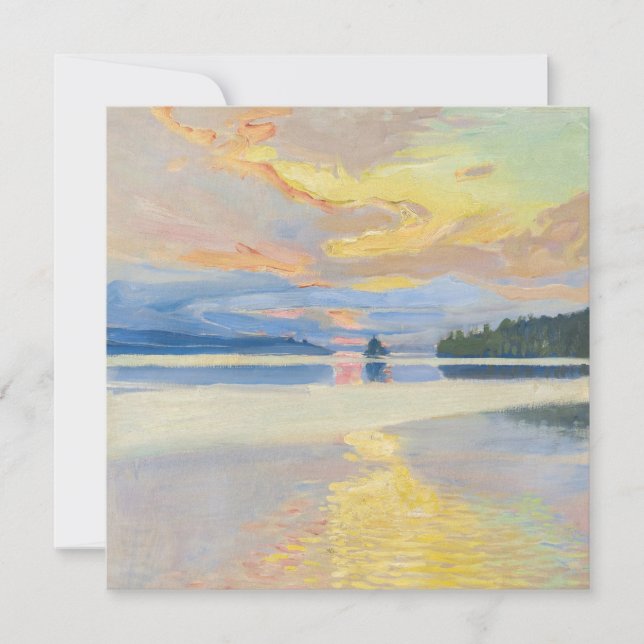 Akseli Gallen-Kallela - Sunset over Lake Ruovesi Thank You Card (Front)