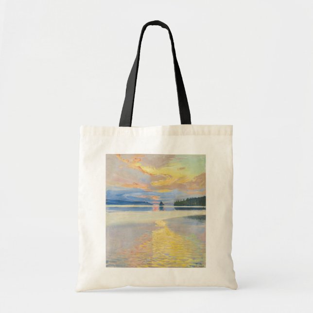 Akseli Gallen-Kallela - Sunset over Lake Ruovesi Tote Bag (Front)
