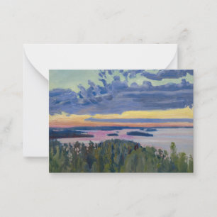 Akseli Gallen-Kallela - View over a Lake at Sunset Card