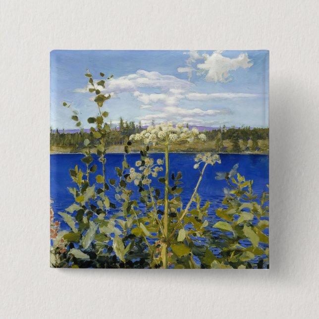 Akseli Gallen-Kallela - Wild Angelica 15 Cm Square Badge (Front)