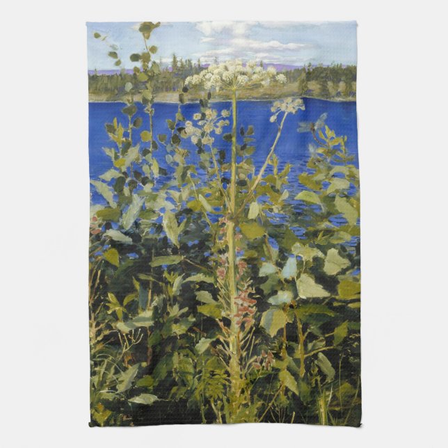 Akseli Gallen-Kallela - Wild Angelica Tea Towel (Vertical)