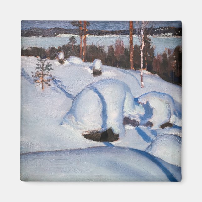 Akseli Gallen-Kallela - Winter Landscape #1 Magnet (Front)