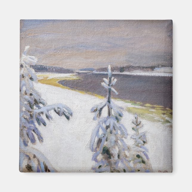 Akseli Gallen-Kallela - Winter Landscape #2 Magnet (Front)