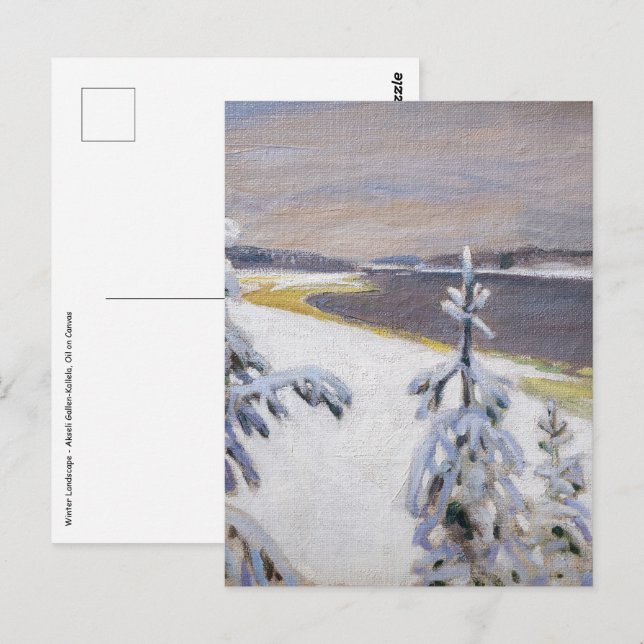 Akseli Gallen-Kallela - Winter Landscape #2 Postcard (Front/Back)
