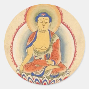 Akshobhya Buddha Classic Round Sticker