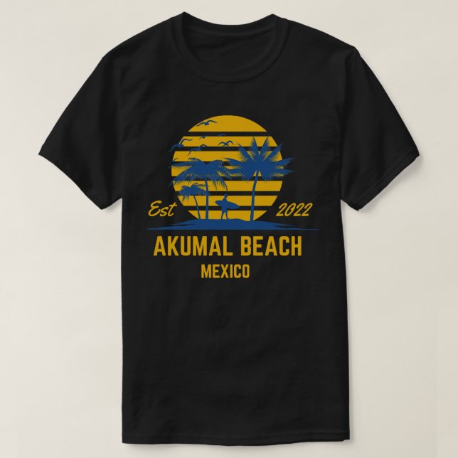 Akumal Beach Mexico 2022 T-Shirt (Design Front)