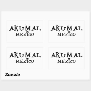 Akumal Mexico Design - Rectangle Stickers