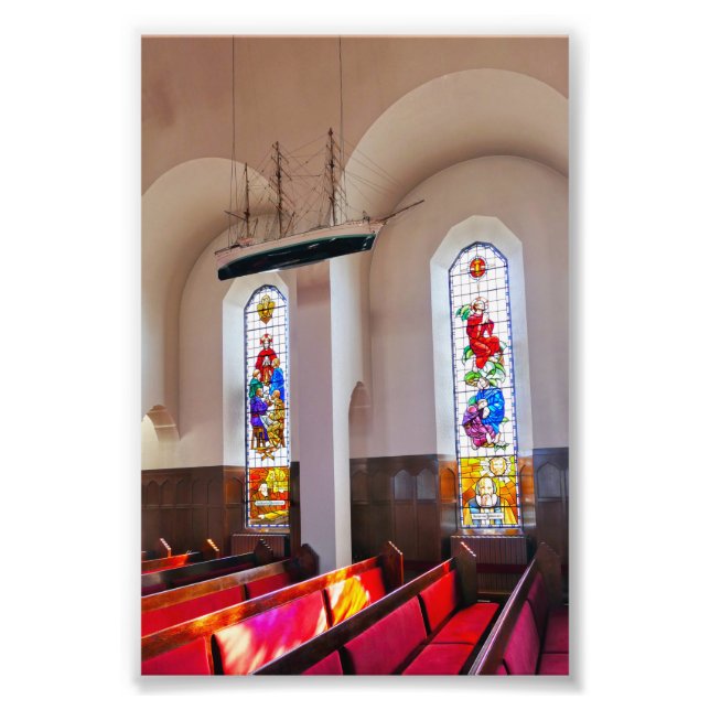 Akureyri Church Interior, Iceland Photo Print (Front)